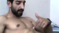 Turkish handsome hunk with big cock cumming