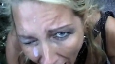 Pierced Blonde Mom Gets A Facial Outdoors