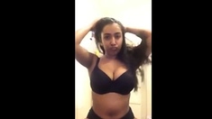Big Boob girl strip tease on webcam